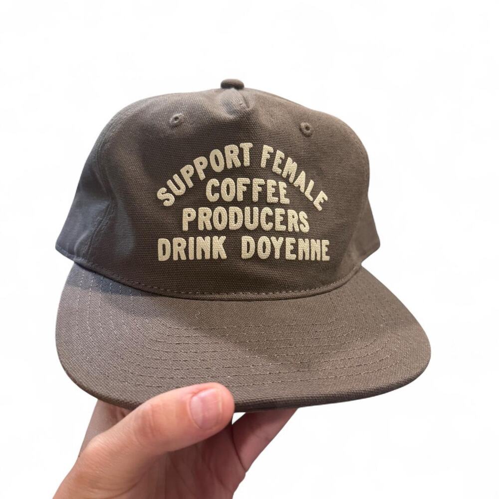 Brown Cream Coffee Hat Support Female Coffee Producers Doyenne SnapBack